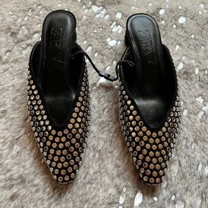 Zara studded mules. Size 38.